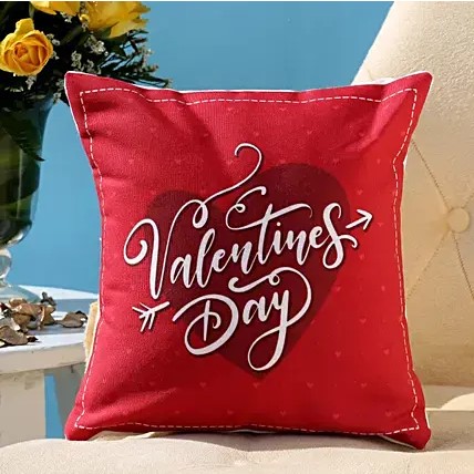 Personalized Valentines Day Heart Cushion